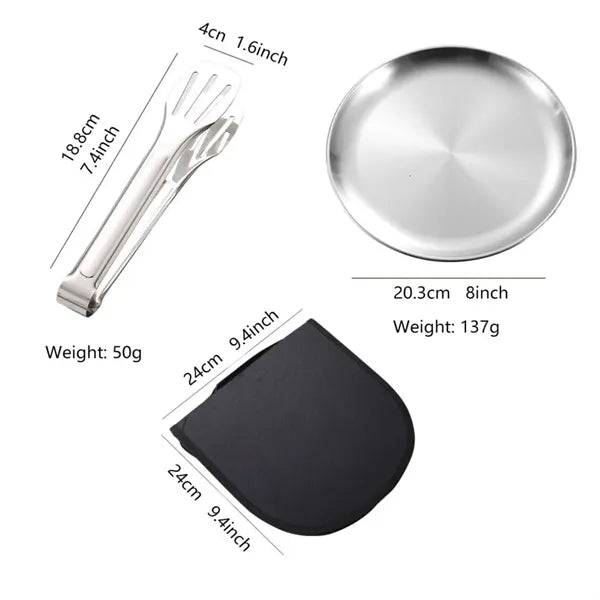 10pcs Outdoor Camping Picnic Mess Kits Tableware Set
