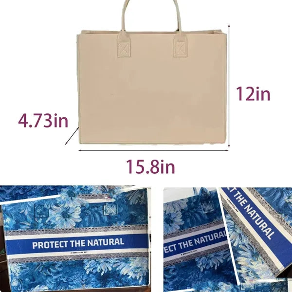 Large Capacity Felt Tote Bag