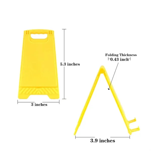 Portable Foldable Warning Sign Phone Holder Stand w/Mirror