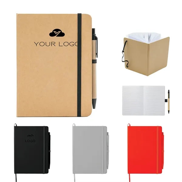 5" x 7" ECO Recycled Notebook and Pen Set