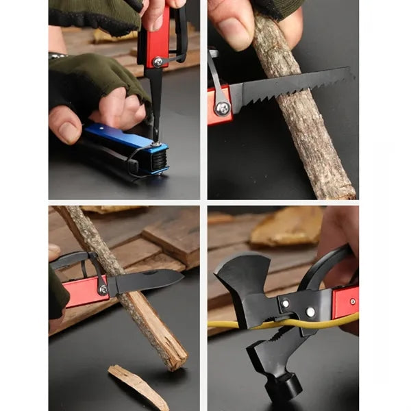 16 in 1 Outdoor Hatchet Multitool Portable Survival Hammer