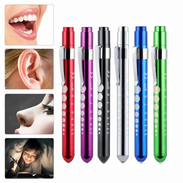 Aluminum Alloy LED Medical Pen Light With Pupil Gauge