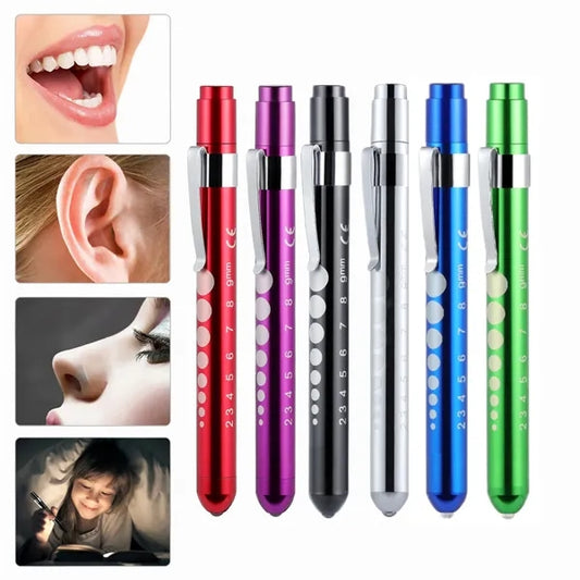 Aluminum Alloy LED Medical Pen Light With Pupil Gauge