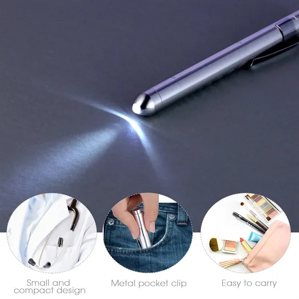 Aluminum Alloy LED Medical Pen Light With Pupil Gauge
