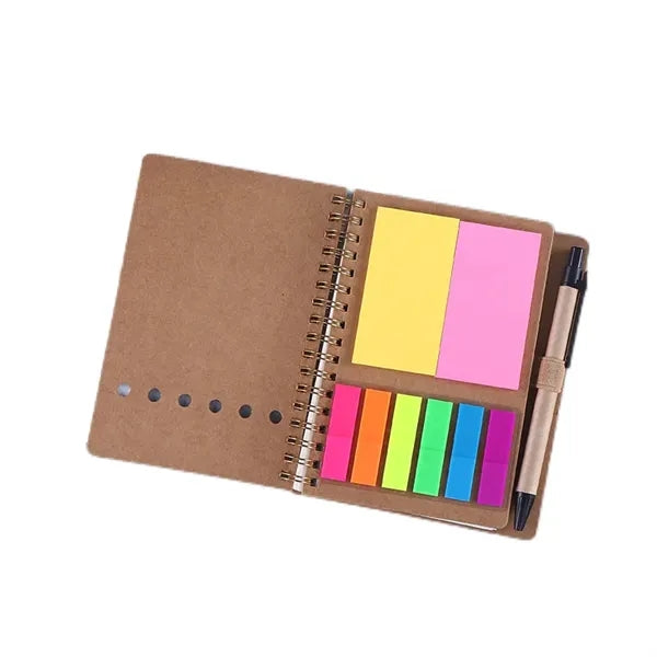 Spiral Notebook with Pen/Sticky Note