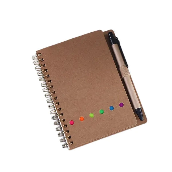 Spiral Notebook with Pen/Sticky Note