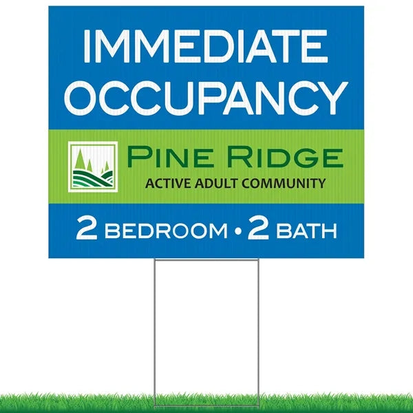Large Corrugated Yard Sign - Full Color - 2 Sides