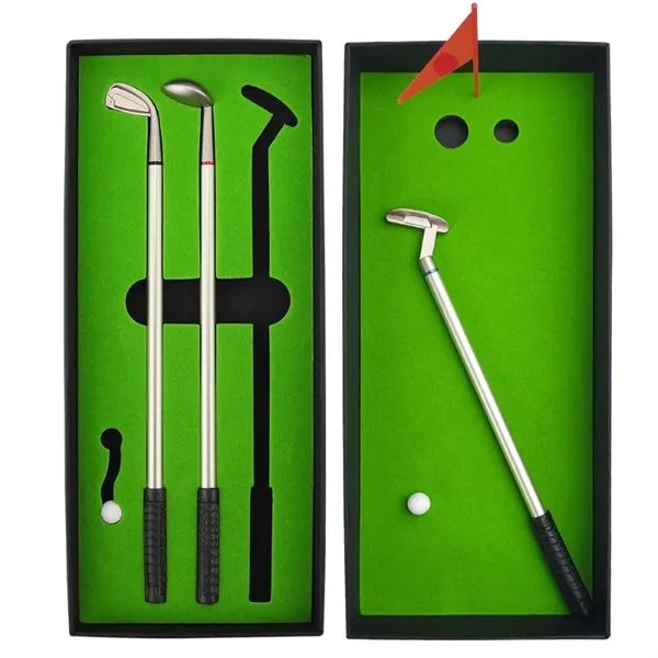 Mini Desktop Golf Ball Pen Gift Set