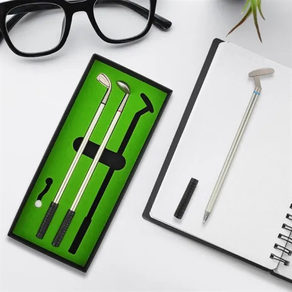 Mini Desktop Golf Ball Pen Gift Set