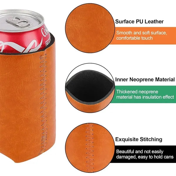 12 OZ Premium Leatherette Drink Sleeve