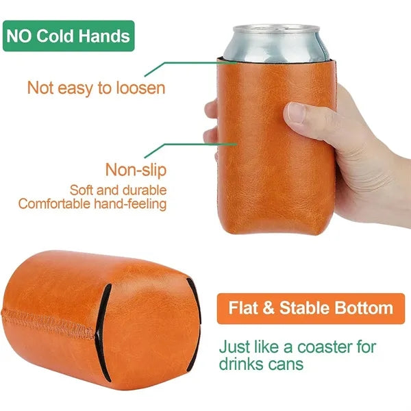 12 OZ Premium Leatherette Drink Sleeve