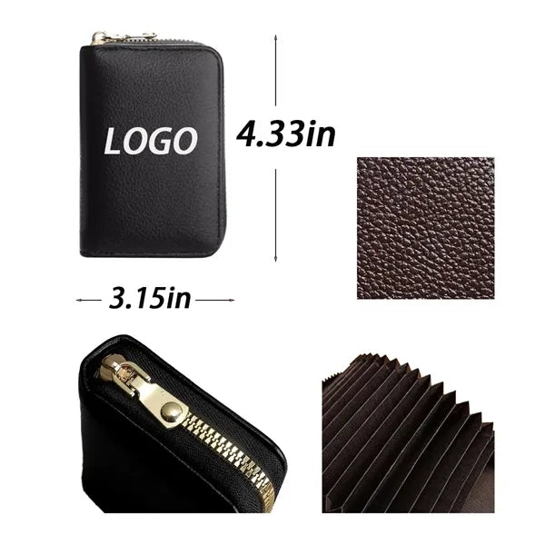 Compact Anti-degaussing Zipper Multi-card Bag