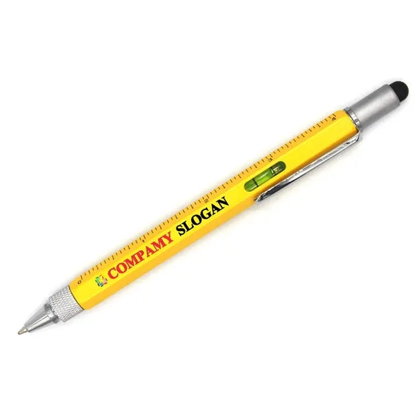 Multifunction Metal Tool Pen 6-in-1 With Ruler-Level Gauge
