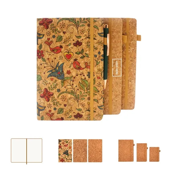 200 Pages Recycled A5 Cork Journal Notebook