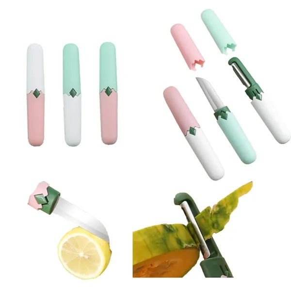 Versatile Portable 2-in-1 Fruit Paring Knife
