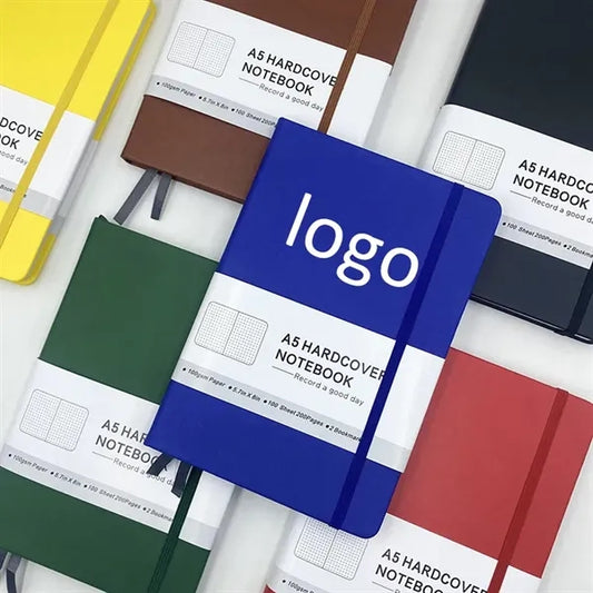 Hardcover Notebook Journal w/Elastic Bookmark Band