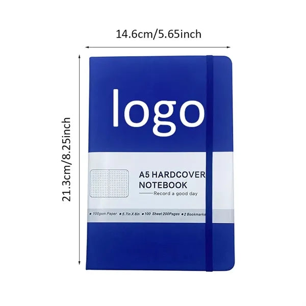 Hardcover Notebook Journal w/Elastic Bookmark Band