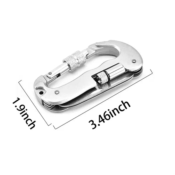 Multi Tool Carabiners with Knife Screwdriver and Bottle Open