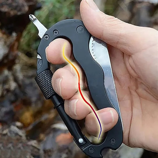 Multi Tool Carabiners with Knife Screwdriver and Bottle Open