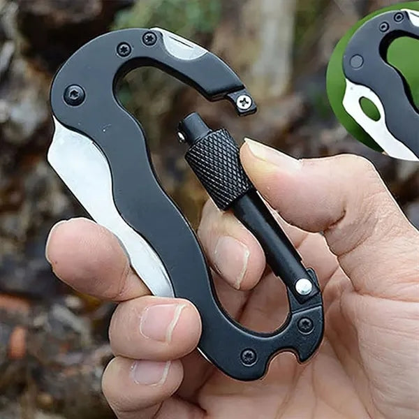 Multi Tool Carabiners with Knife Screwdriver and Bottle Open