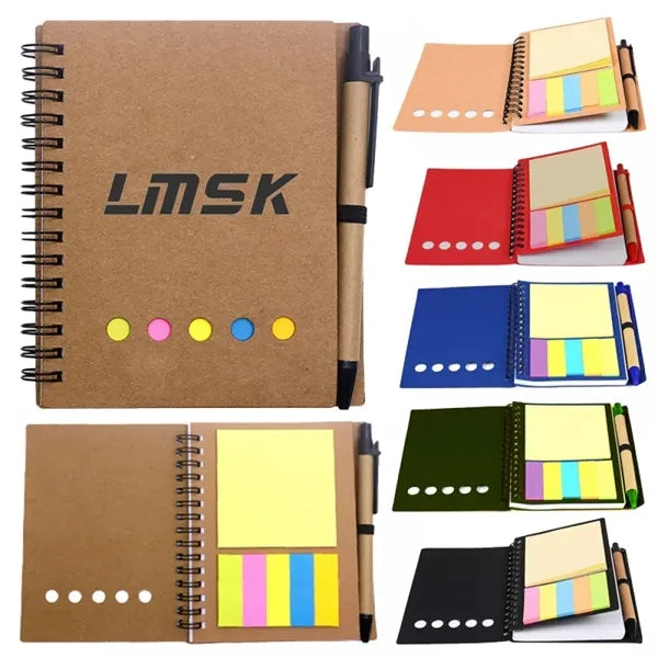 Notebook With Sticky Notes And Pen