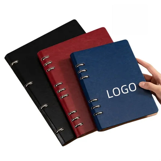 Ring Binder Refillable Leather Journal Notebook