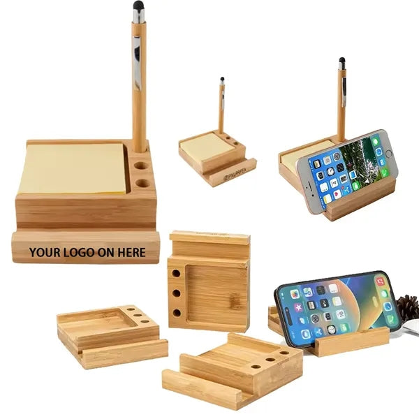 Office Supplies Pen Holder Bamboo Desk Organizer Tray