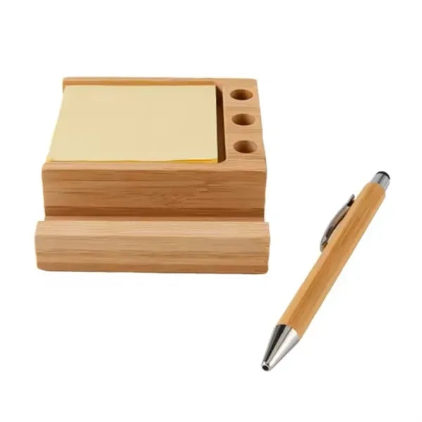 Office Supplies Pen Holder Bamboo Desk Organizer Tray