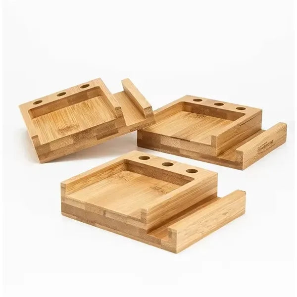 Office Supplies Pen Holder Bamboo Desk Organizer Tray