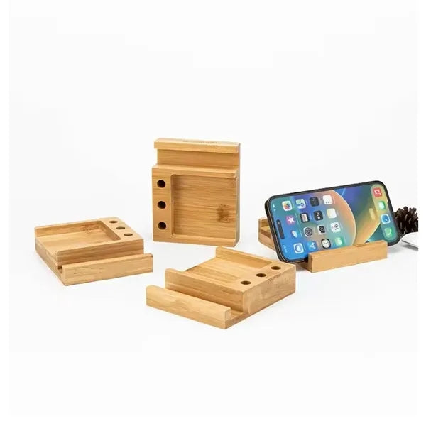 Office Supplies Pen Holder Bamboo Desk Organizer Tray