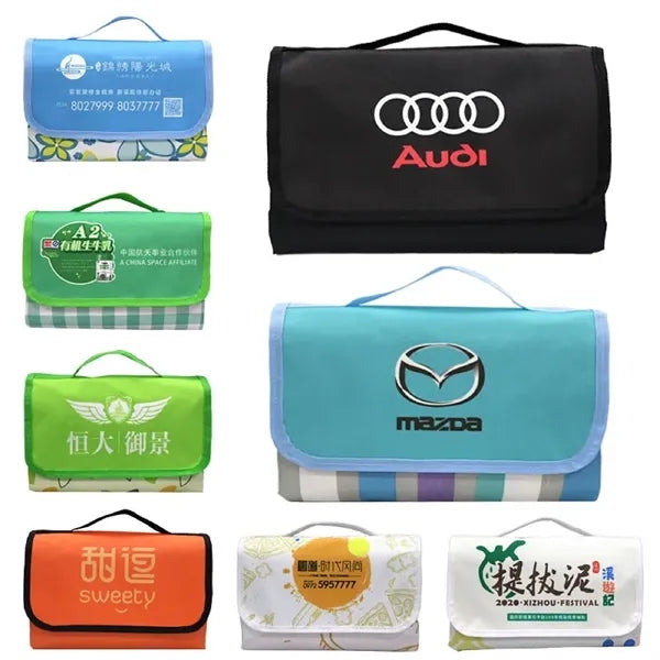 Picnic Blankets Waterproof Foldable Tote Handbag