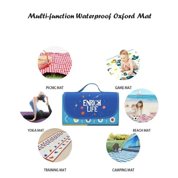Picnic Blankets Waterproof Foldable Tote Handbag