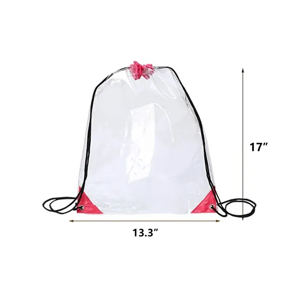 Waterproof Clear Pvc Drawstring Bags For Sports