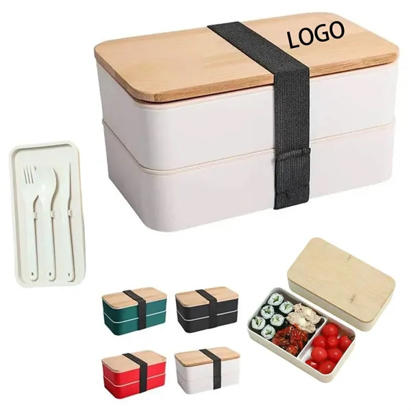 Bamboo Bento Lunch Box With Tableware