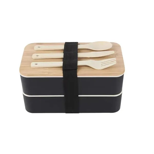 Bamboo Bento Lunch Box With Tableware