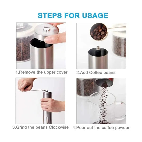 Portable Stainless Steel Manual Coffee Grinder