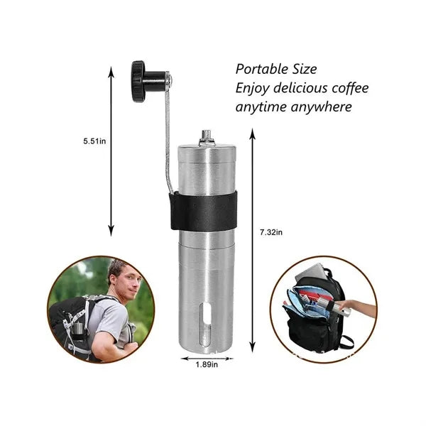 Portable Stainless Steel Manual Coffee Grinder