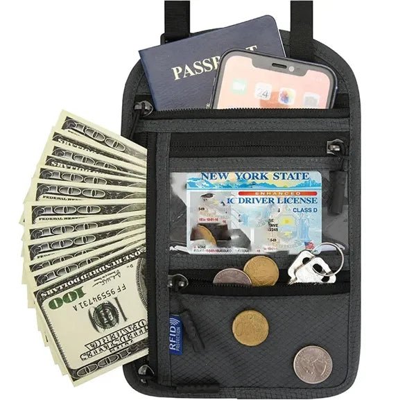 Multi-function Passport Holder Neck Pouch