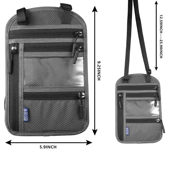Multi-function Passport Holder Neck Pouch