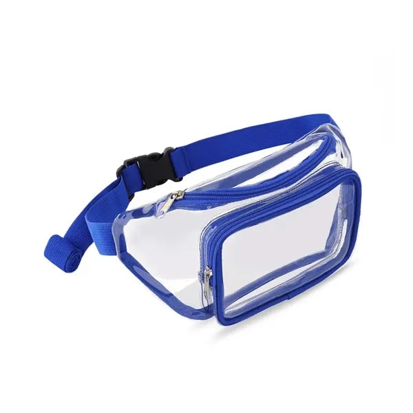 Clear Fanny Packs With Two Zipper Pockets