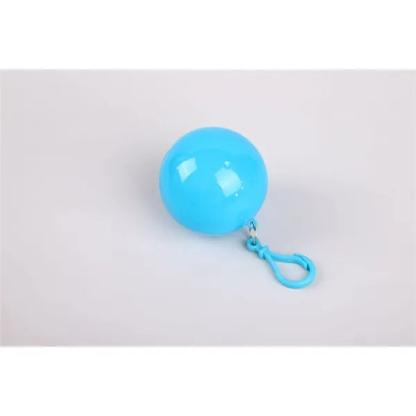 Disposable Raincoat Poncho Portable Ball Keychain