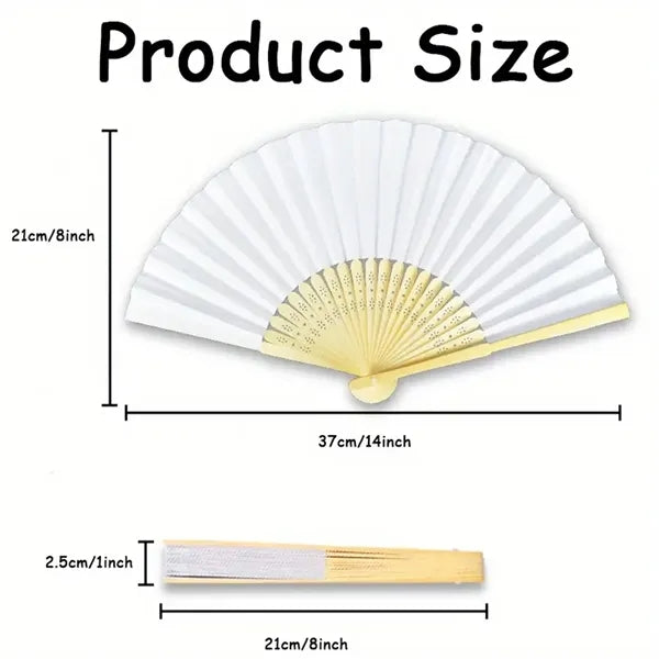 Handheld Paper Fan Foldable Wedding Gifts