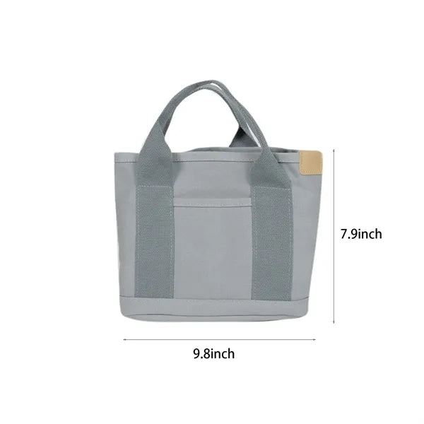 Canvas Tote Satchel Shoulder Bag Zipper Purse Handbag