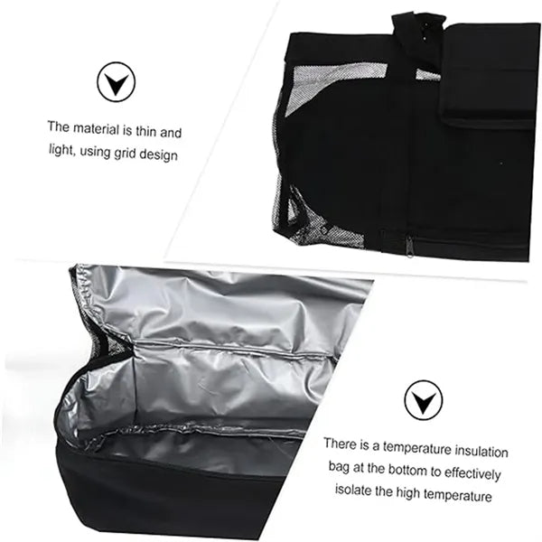 With Cooler beach tote bags Mesh Zipper Waterproof Sandproof