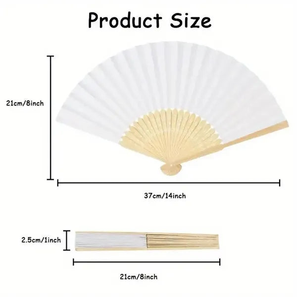 Folding Bamboo Fan Wedding Portable