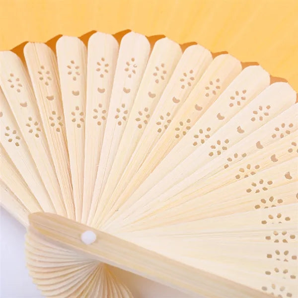 Folding Bamboo Fan Wedding Portable