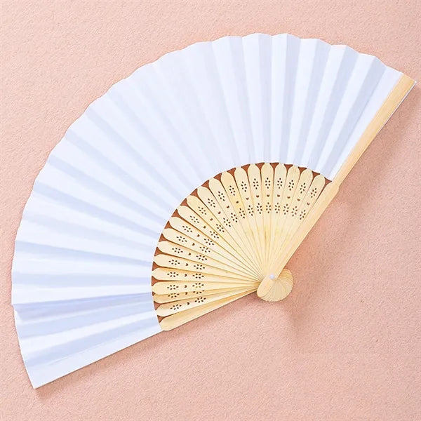 Folding Bamboo Fan Wedding Portable
