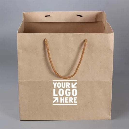 Square Kraft Paper Gift Bags