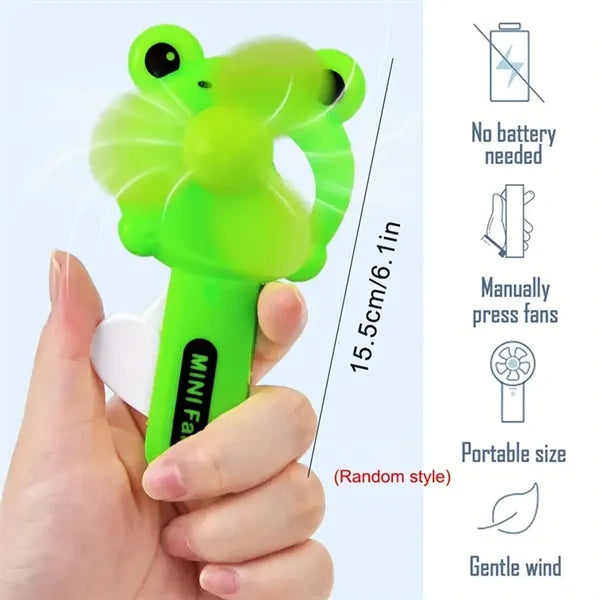 Mini Cartoon Portable Kids Fan Manual Cooling