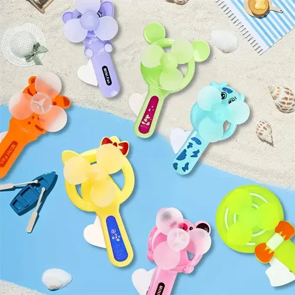Mini Cartoon Portable Kids Fan Manual Cooling